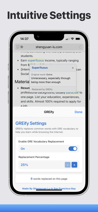 GREify: GRE Vocab Replacer Screenshot 3 of 6