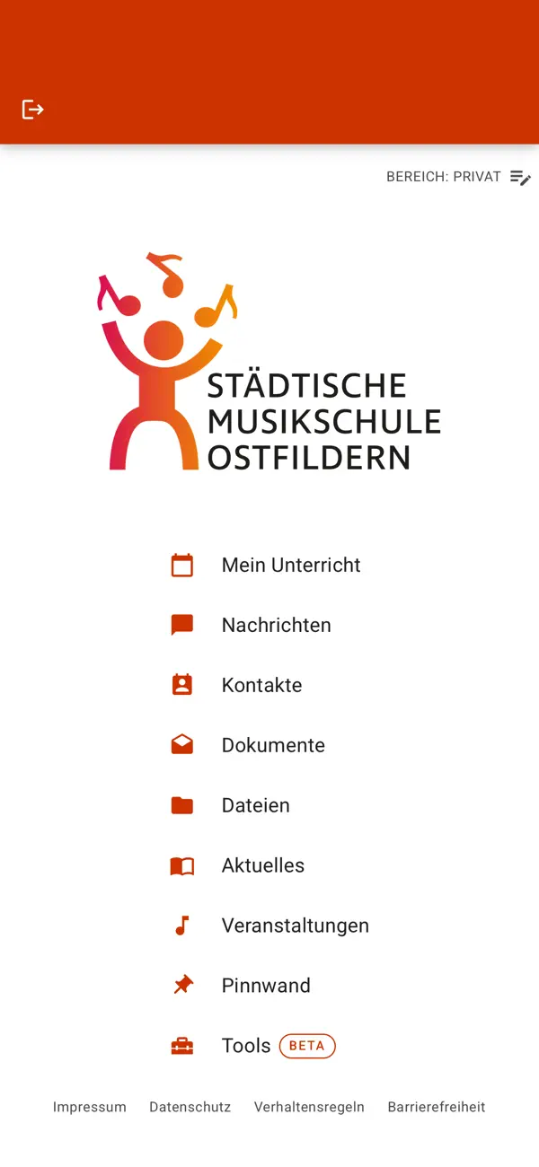 Screenshot #1 pour Musikschule Ostfildern