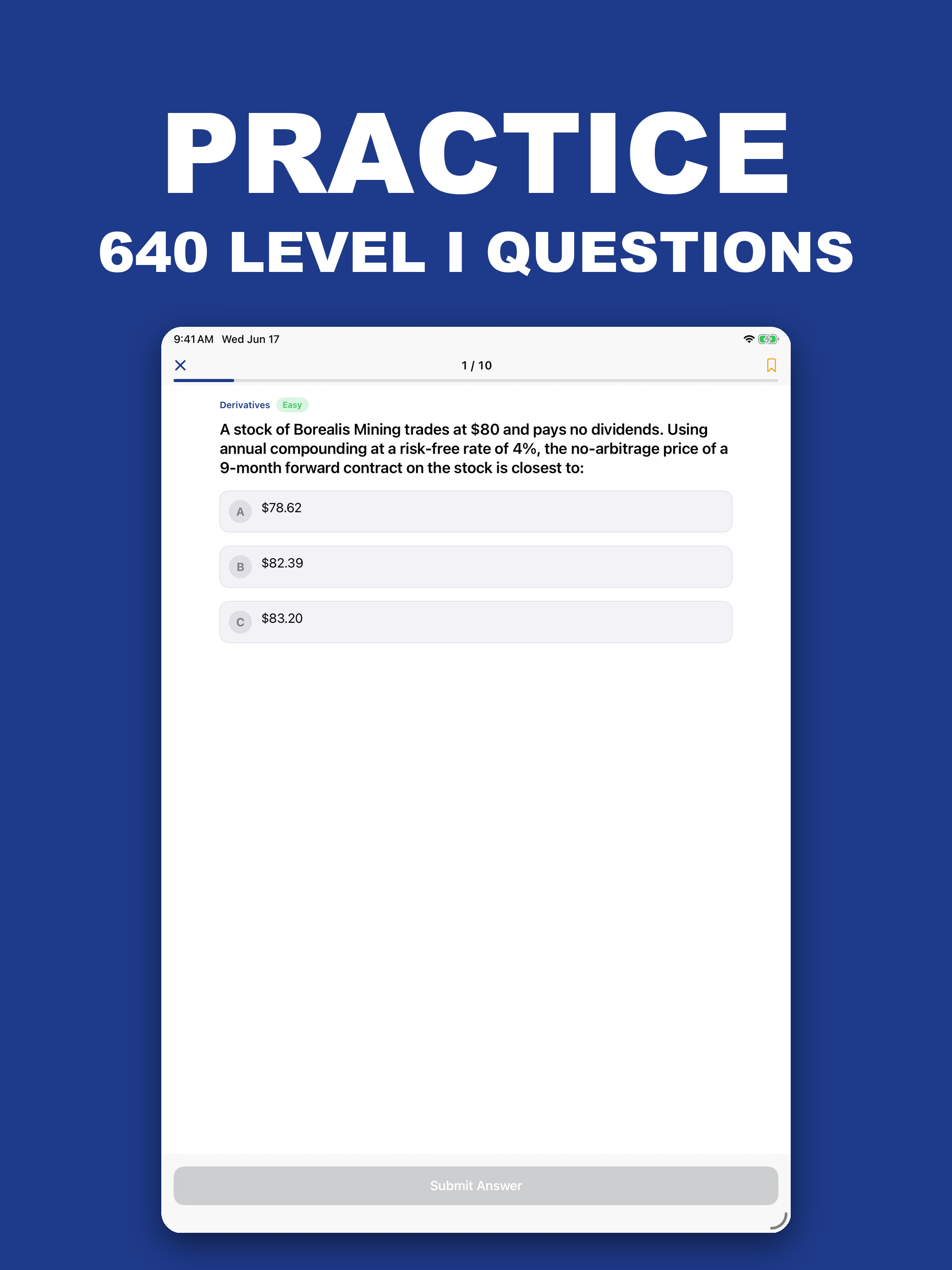 CFA Exam Prep: Practice
