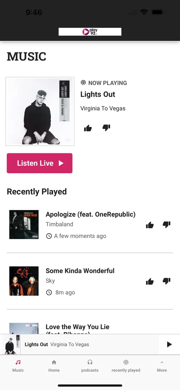 Screenshot #1 pour Play 92 Regina