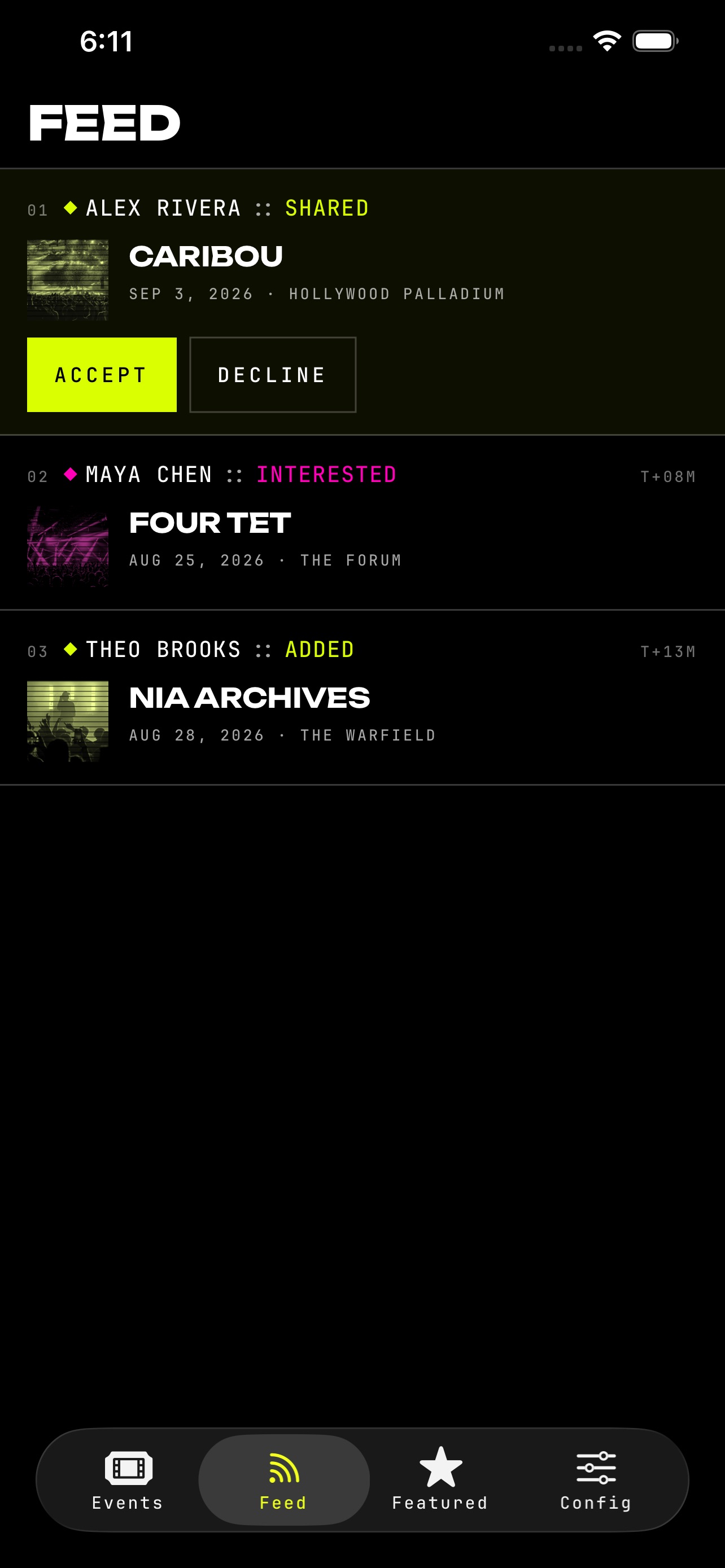 Screenshot 3 of Giglist - Concerts organized