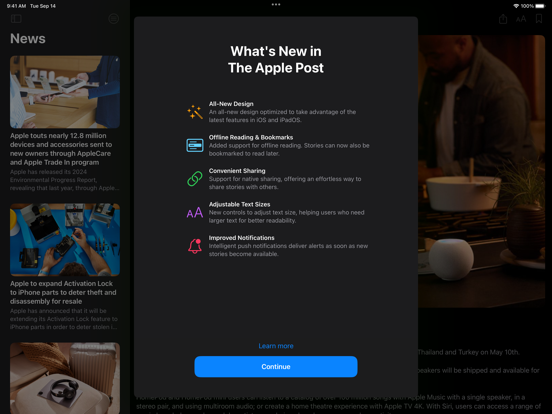 theapplepost.com iPad screenshot 4 - News app