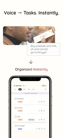 GetThis - Voice to Tasks Screenshot 1 of 4