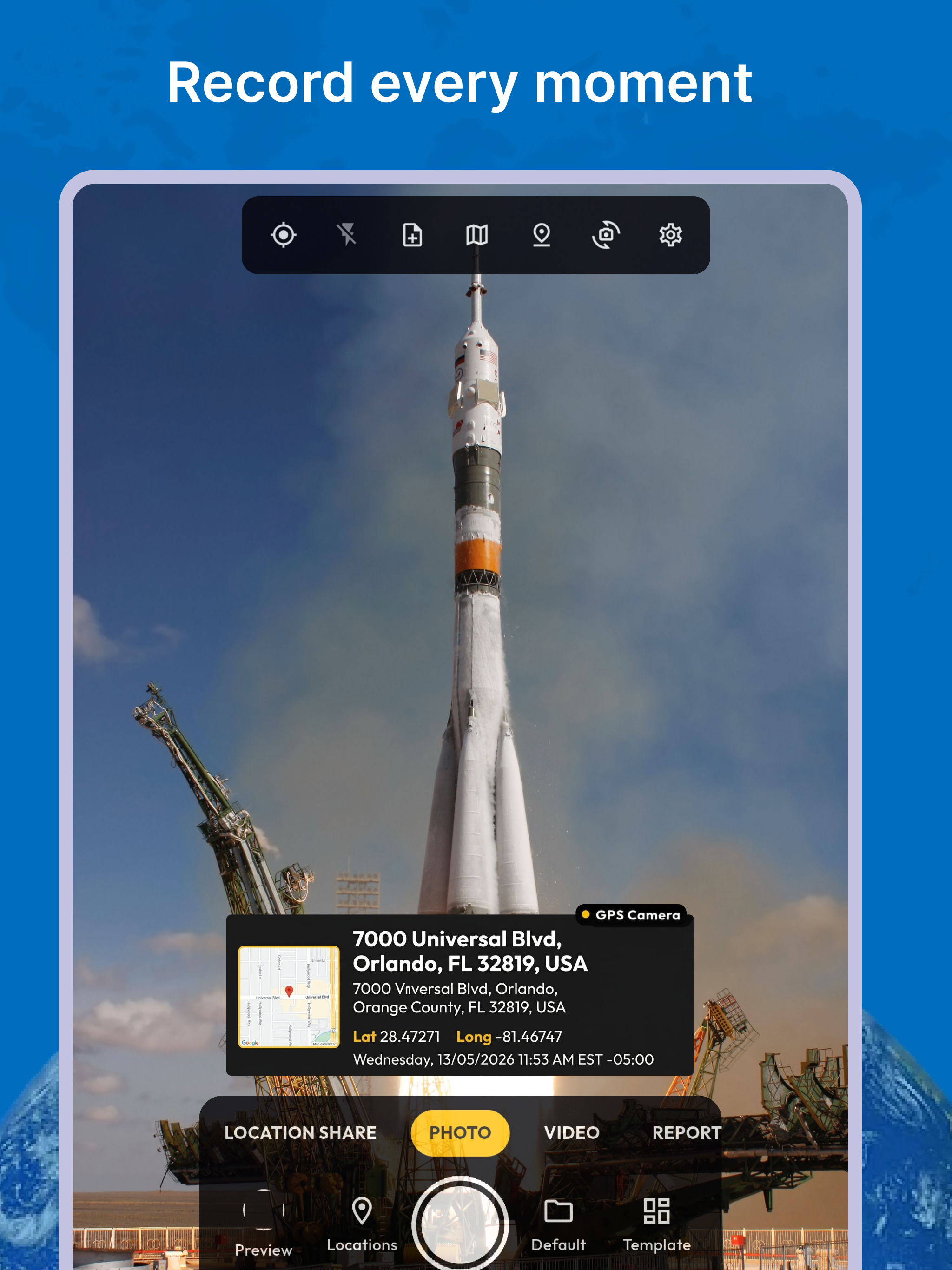 GPS Map Camera Geo: Timestamp