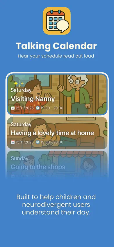 Talking Calendar App screenshot 1
