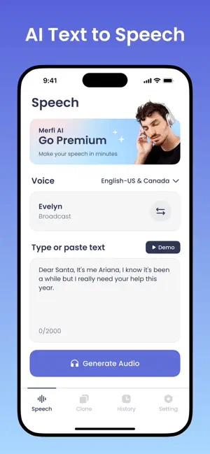 Merfi AI: Text to Speech, TTS screenshot 2