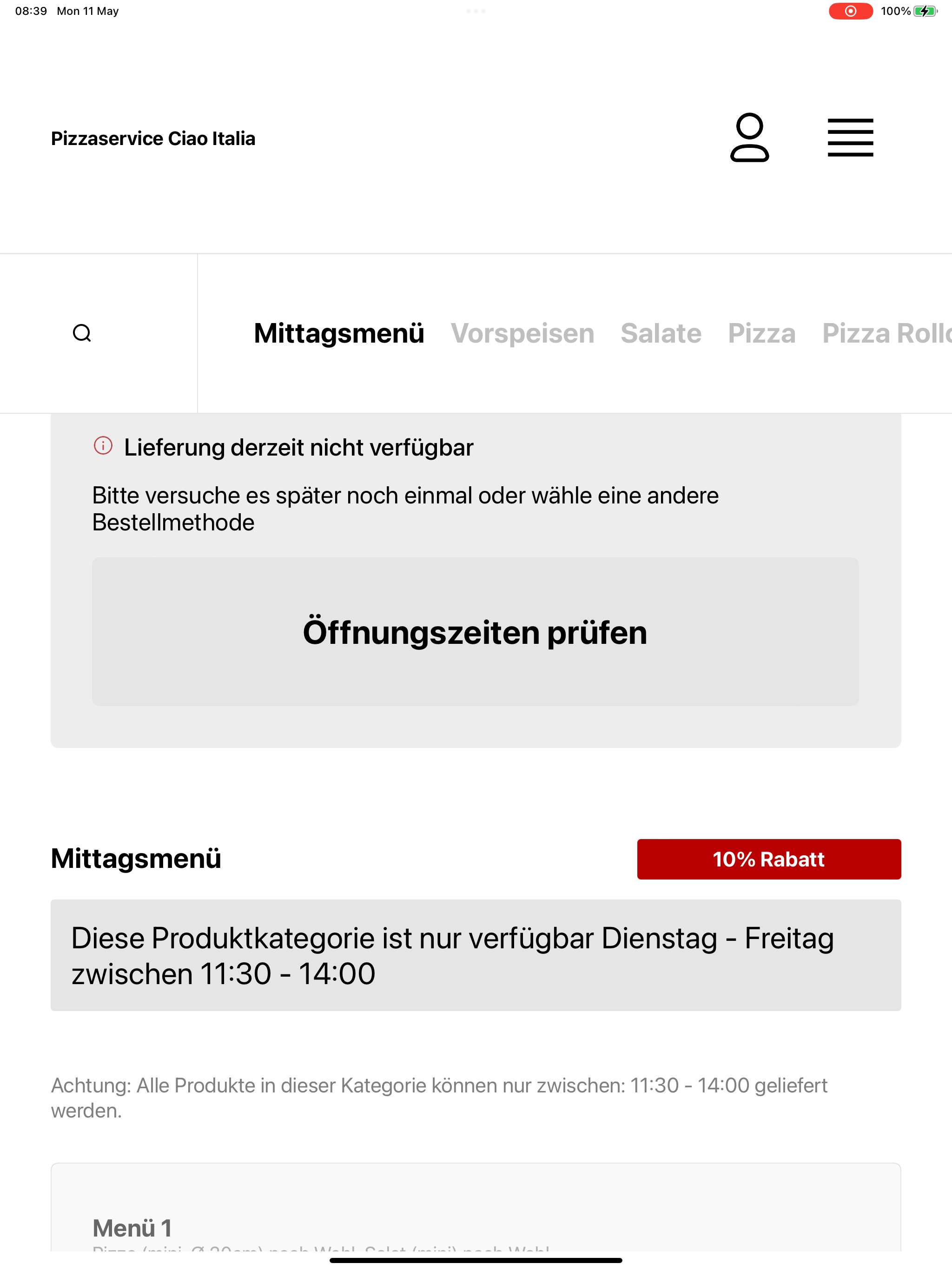 Pizzaservice Ciao Italia