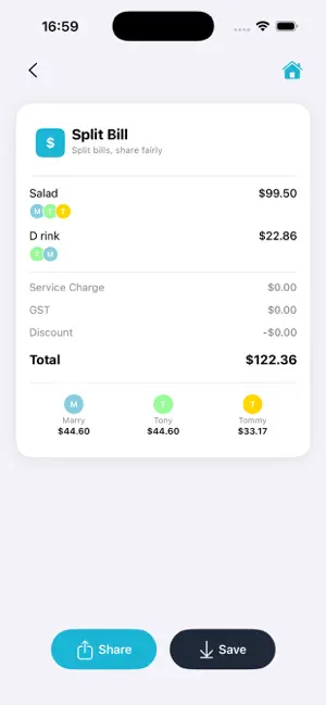 TabSplitter: Group Bill Calc screenshot 2