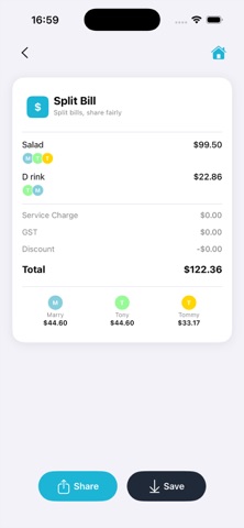 TabSplitter: Group Bill Calc Screenshot 2 of 4