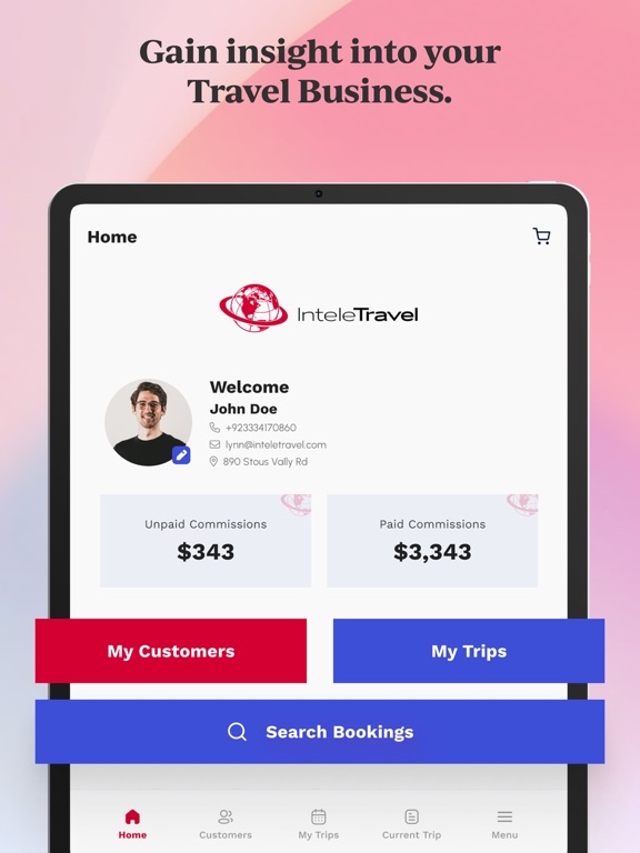 IntelePro Mobile App iPad screenshot 1 - Travel app