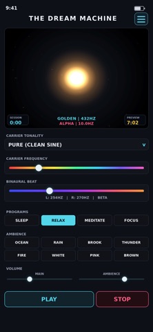 Dream Machine Binaural Beats Screenshot 2 of 5