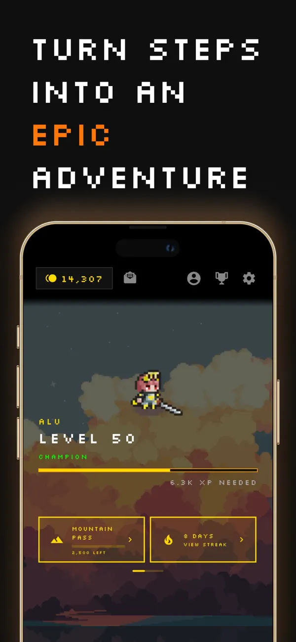 Screenshot #1 pour SideQuest - Walk & Level Up