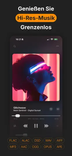 Screenshot von Flacbox: Hi-Res Musikplayer auf dem iPhone 1