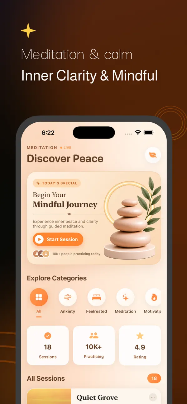 Screenshot #3 pour Mindful: Sommeil et Calme
