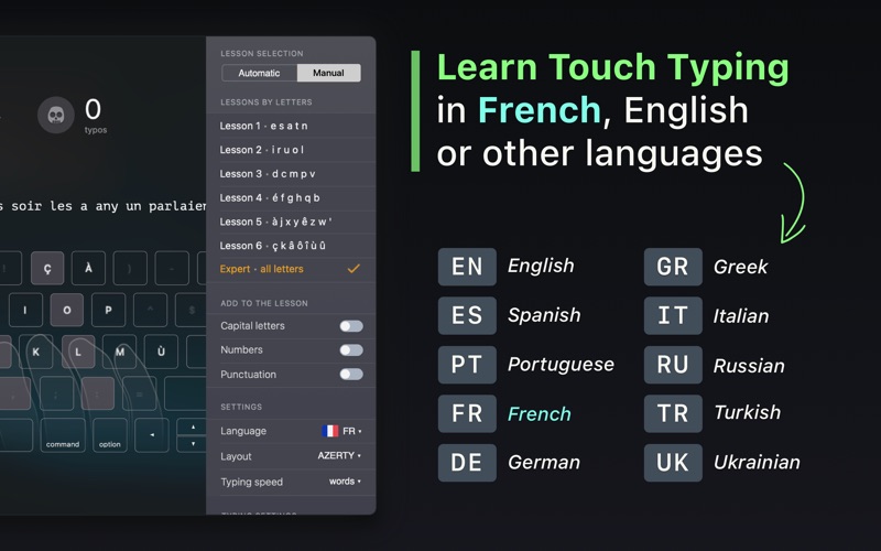 Screenshot #2 pour KeyKey Touch Typing Tutor