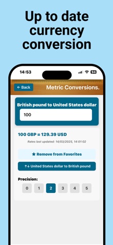 Metric Conversion tool screenshot
