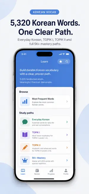 Korean Vocab: TOPIK & 5K+ screenshot 1