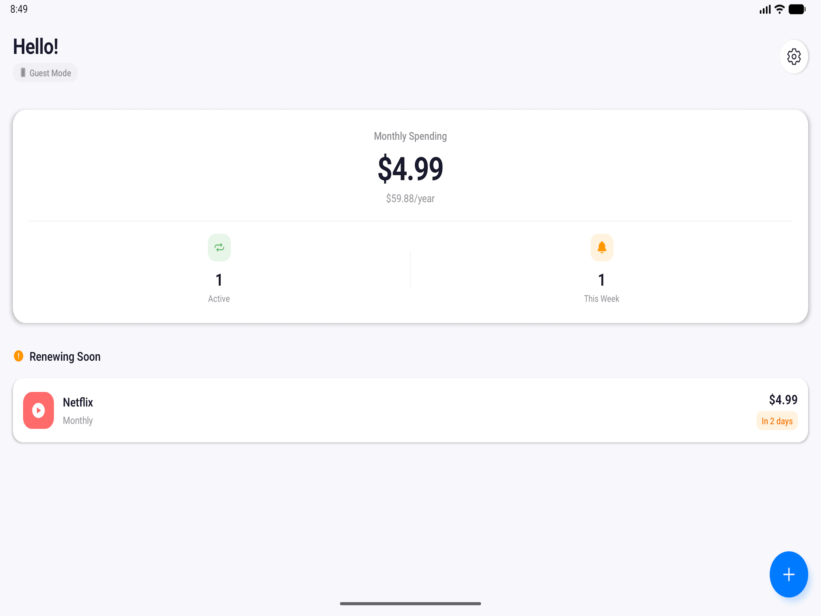 Subscription Tracker: SubVault