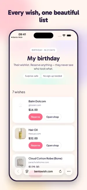 Bento Wish: Wishlist & Gifts screenshot 2