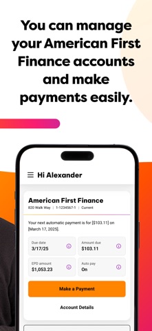 American First Finance iPhone screenshot