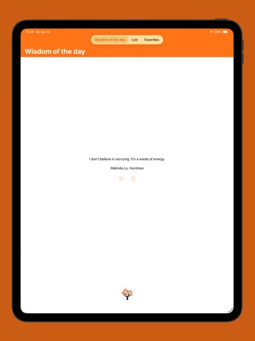 Wisdom of the day iPad screenshot