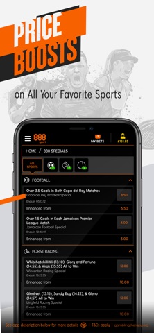 888 Sport: Live Sports Betting iPhone screenshot 2