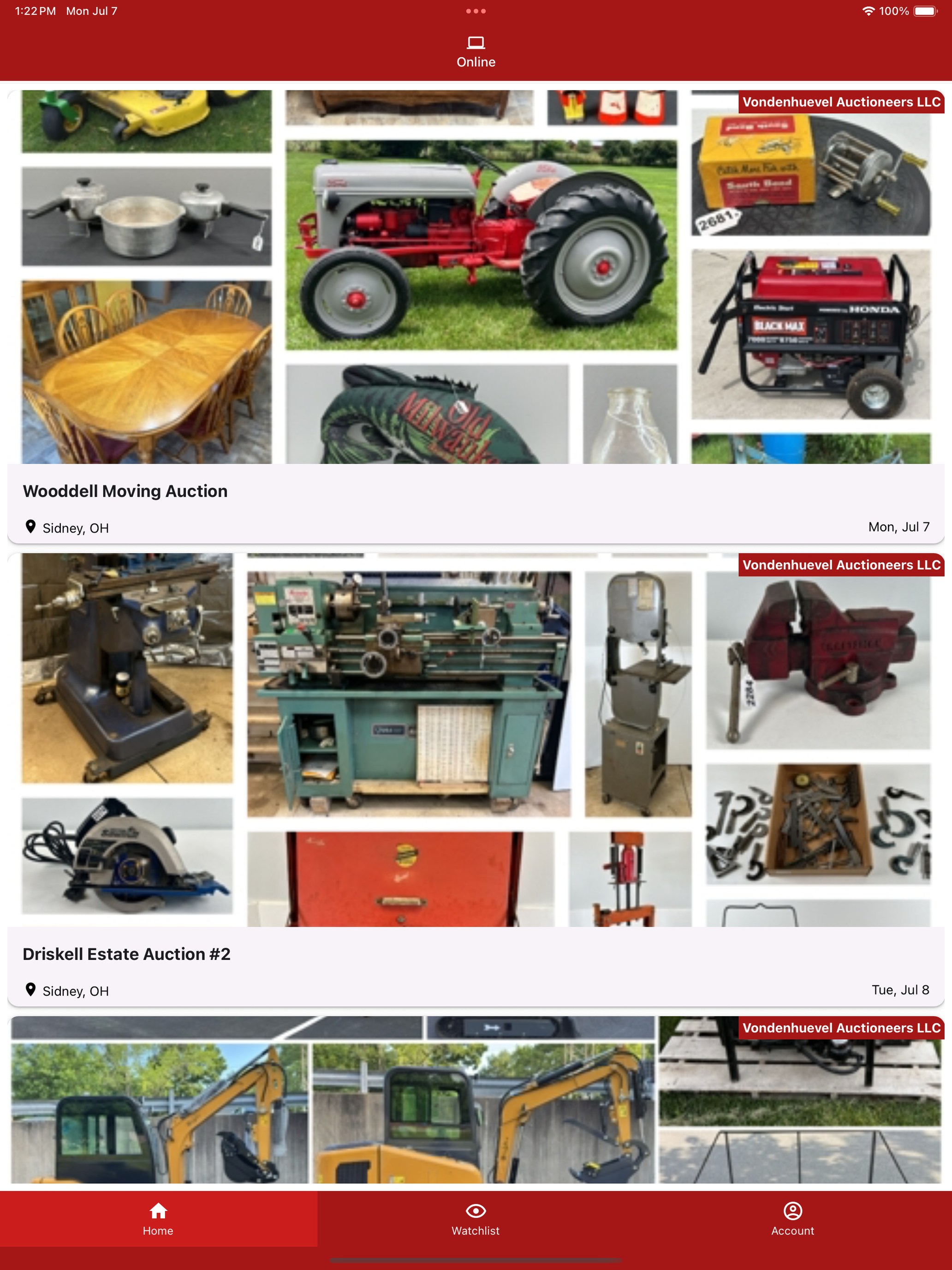 Vondenhuevel Auctions screenshot 5