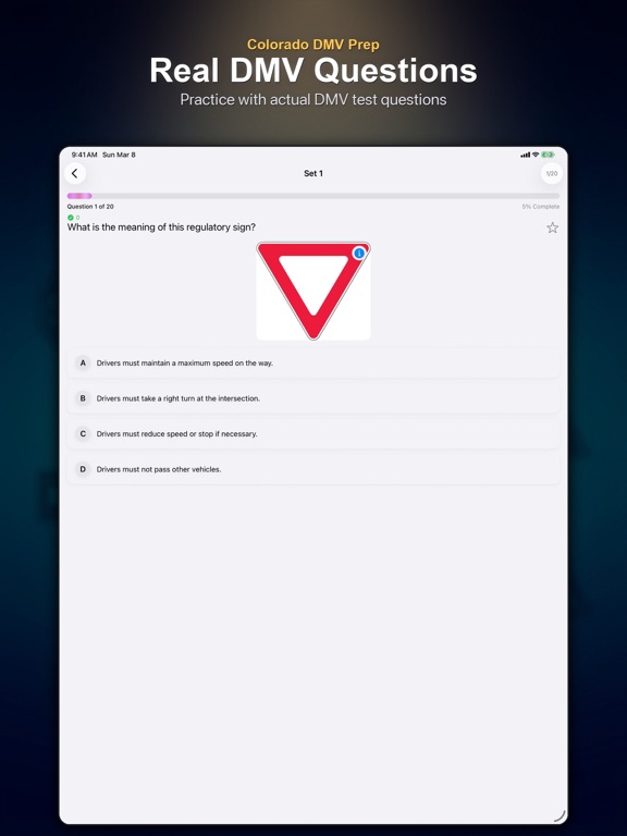 CO DMV Prep iPad screenshot