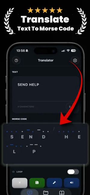 Text To Morse Code - Translate screenshot 1