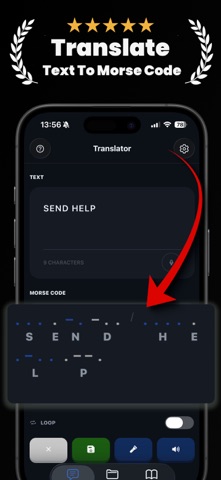 Text To Morse Code - Translate screenshot