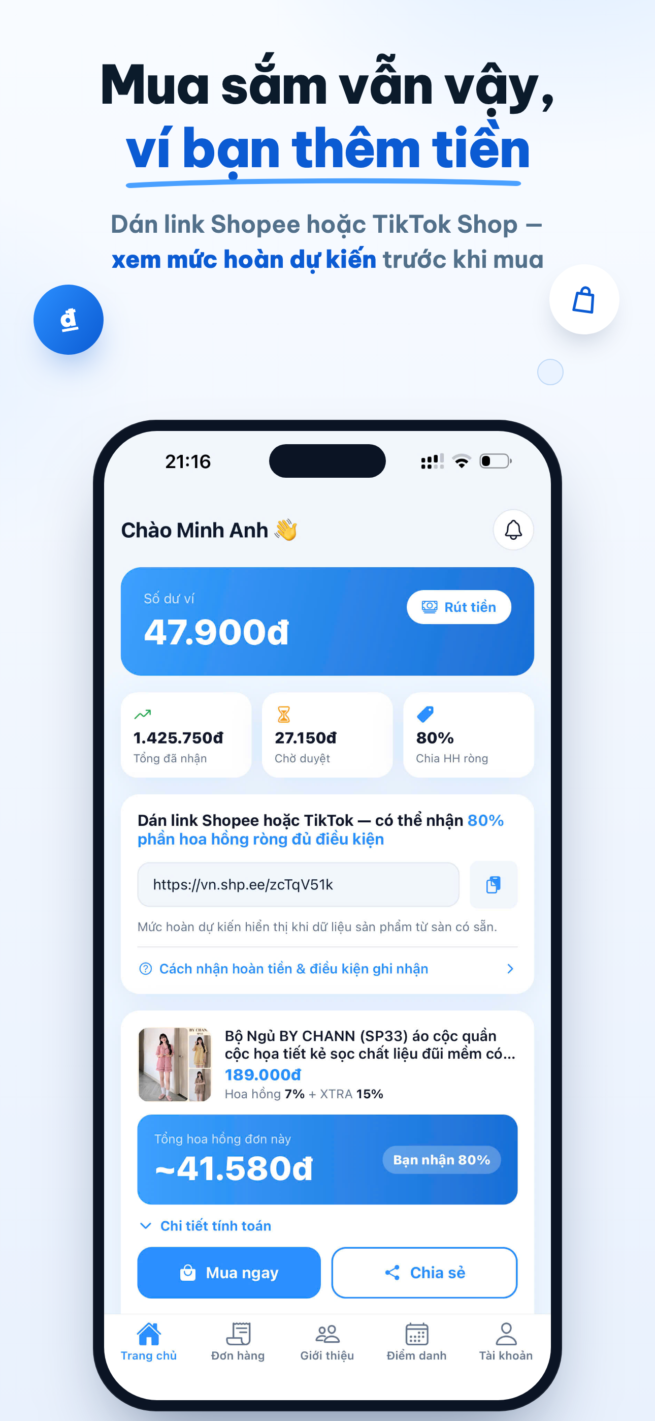 Matumi - Hoàn tiền mua sắm