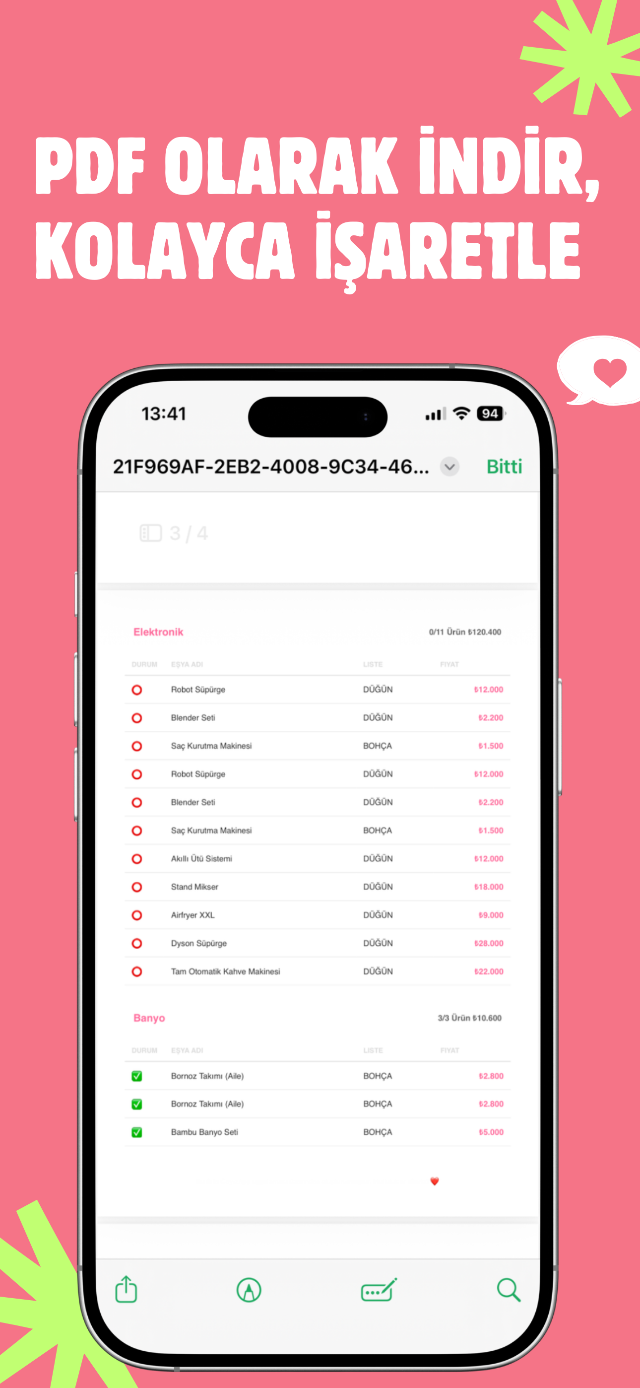 Çeyiz Listesi | Eşinle Planla screenshot 7