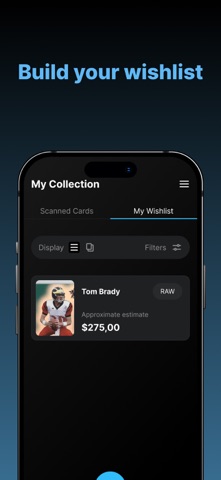 sports card scanner & value iPhone screenshot