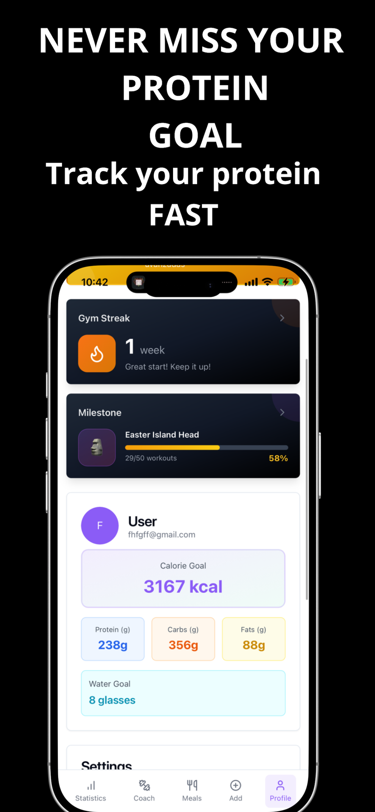 Pontefuerte : Protein-Tracker