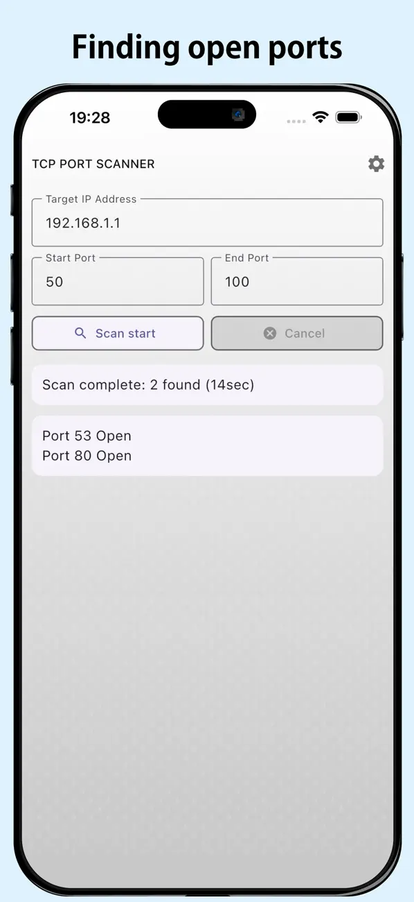#1. TCP Port Scanner (iOS) Podle: akira ohmachi