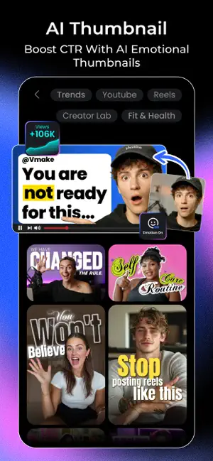 Vmake Labs: create viral video screenshot 1