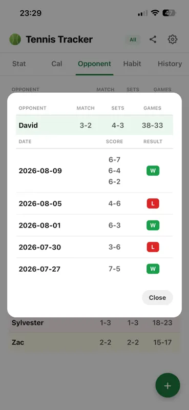 Tennis Tracker Pro screenshot 4 of 6
