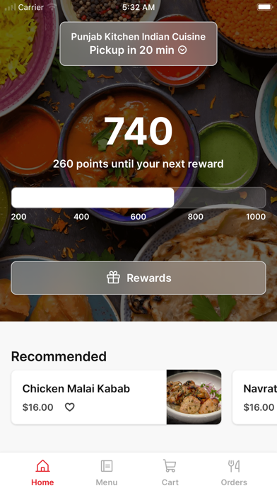 Punjab Kitchen Indian Cuisine app screenshot