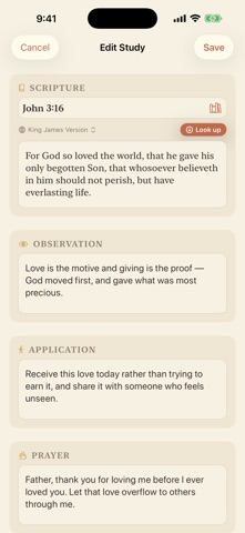SOAP Bible Study Tool Screenshot 6 of 9