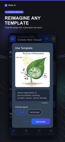 Visual AI Text to Infographic screenshot