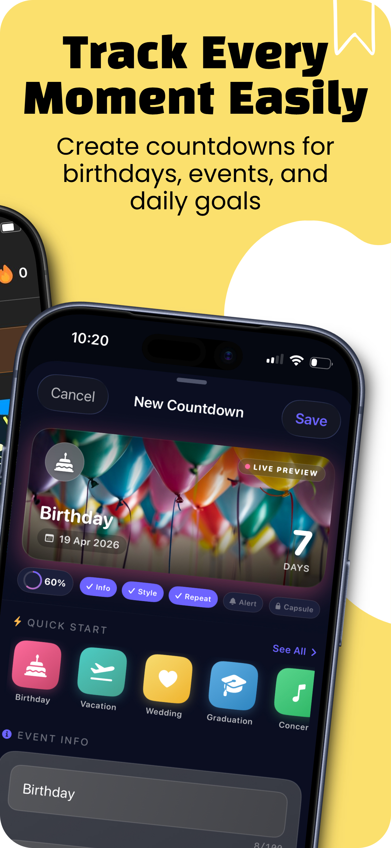 Countdown, Gym & Rep Counter screenshot 3