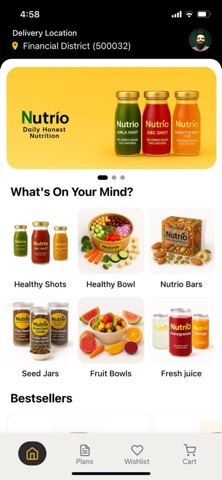 Nutrio - Healthy Food Delivery iPhone screenshot