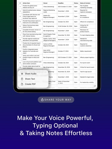 Bottm Transcribe Audio to Text iPad screenshot