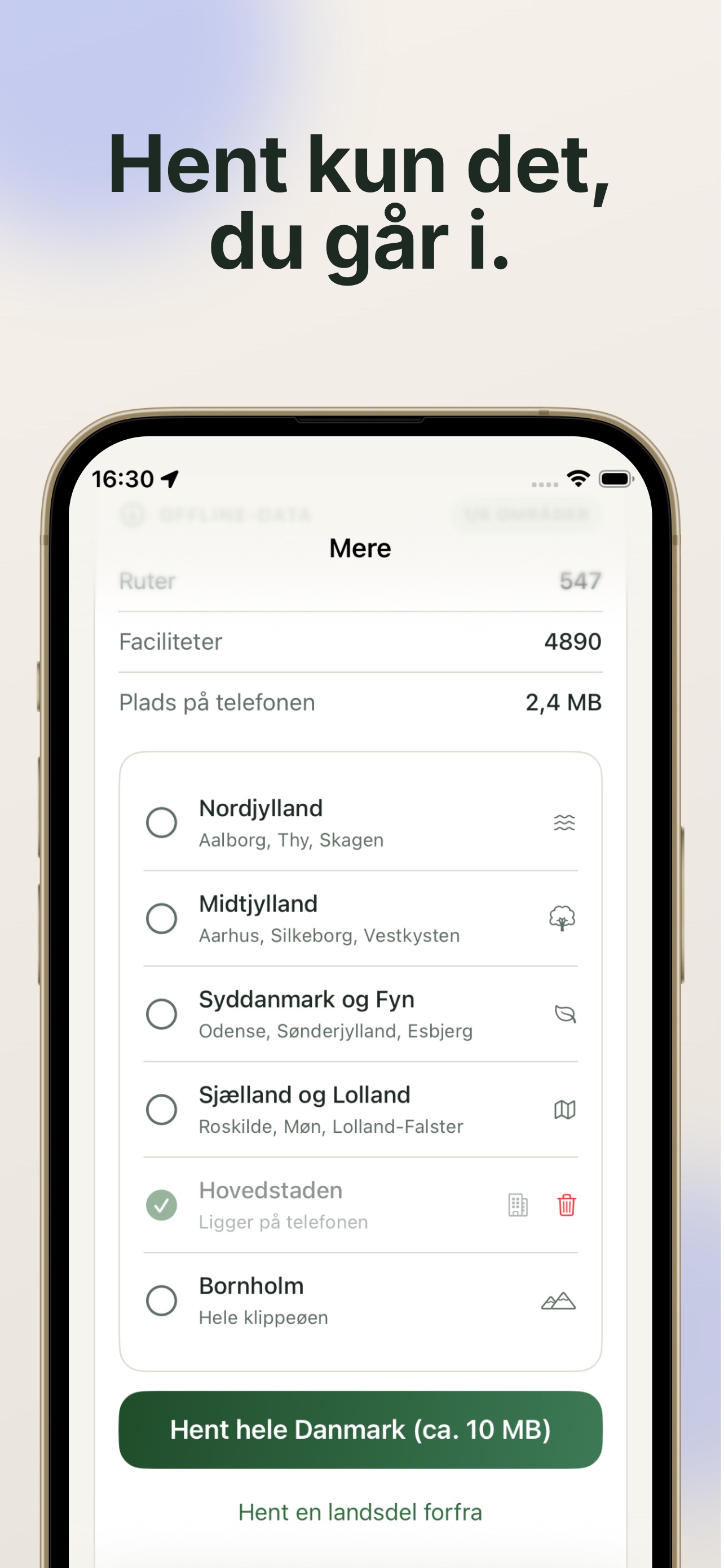 Screenshot 4 of Vandreruter & shelters i DK