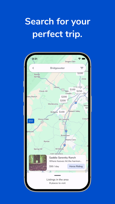 Bluebirding iPhone screenshot 2 - Travel app