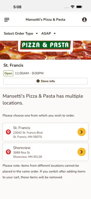 Mansetti's Pizza & Pasta screenshot 2