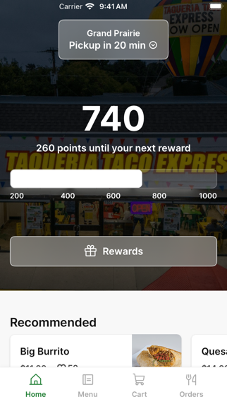Screenshot 1 of Taqueria Taco Express App