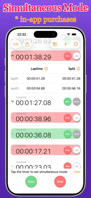 Unlimited Multi-Stopwatch screenshot 3