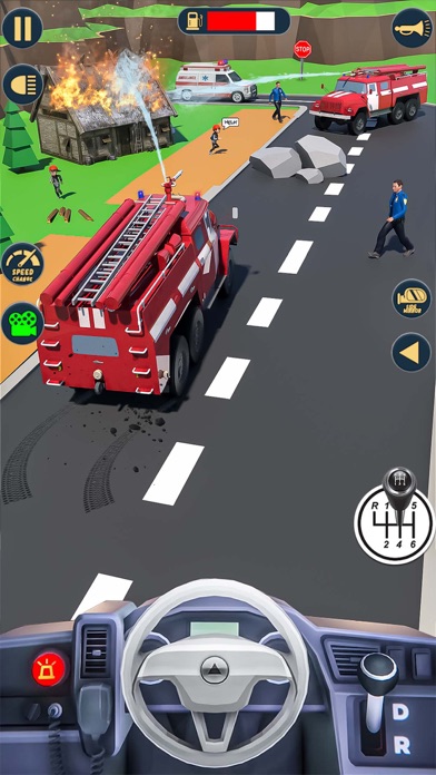 Fire Truck Simulator 3D Games Screenshot