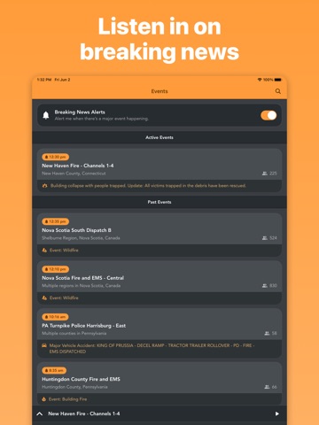 Police Scanner Radio & Fire iPad screenshot 5